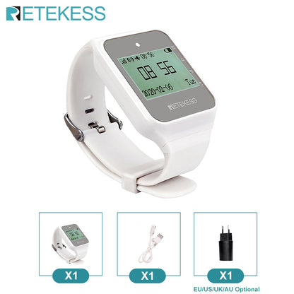 Retekess Wireless Calling System Restaurant Pager TD108 Waterproof Watch Receiver T117 Waiter Call Buttons For Hookah Cafe Bar