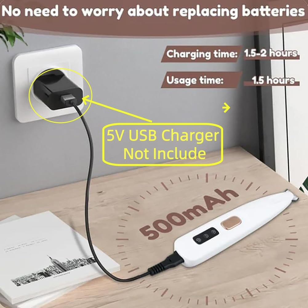 Aparador de Patas de Cachorro com Luz LED Aparador de Pelos para Animais de Estimação Totalmente à Prova D'água com Display LED Máquina de Tosa para Cães Lâmina de 18mm