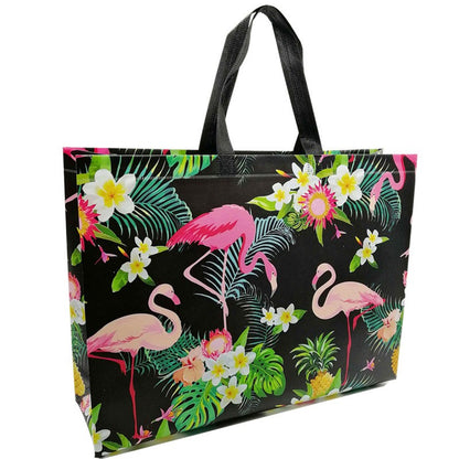 Reusable Non-Woven Fabric Shopping Bag Butterfly Printing Eco Bag Foldable Large Capacity Travel Storage Tote Shopper Bag