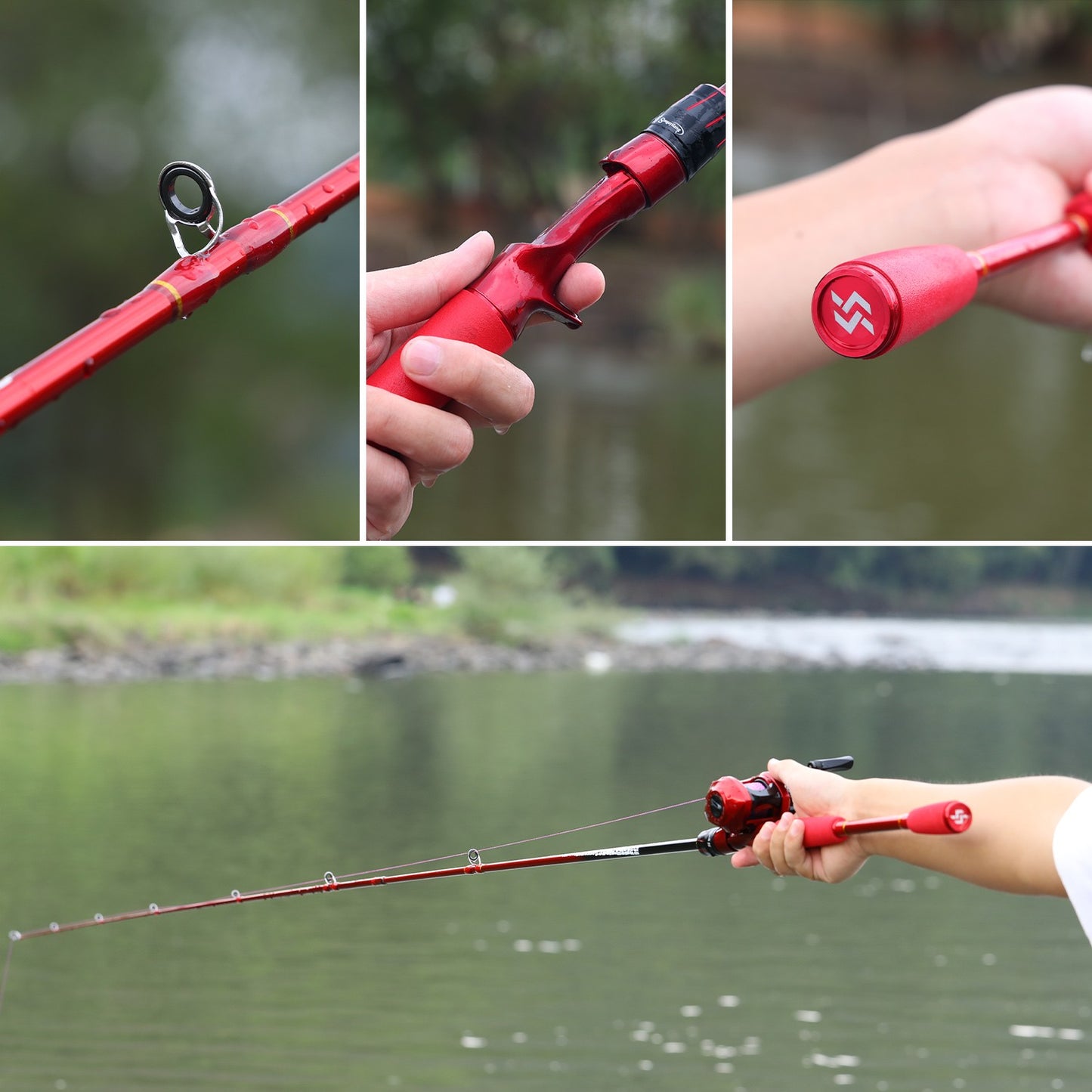 Sougayilang Spinning Fishing Rod 1.8m 2.1m Carbon Rod Baitcasting Fishing Rod 2Section Eva Handle Lure Rod Bass Freshwater Fish