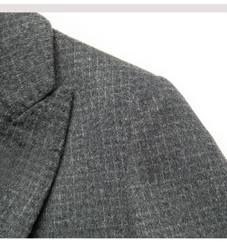 Double Faced Wool Overcoat Man 2025 Winter New Classic Business Casual Notch Lapel TrenchCoat Premium Medium Long Styles? Coat