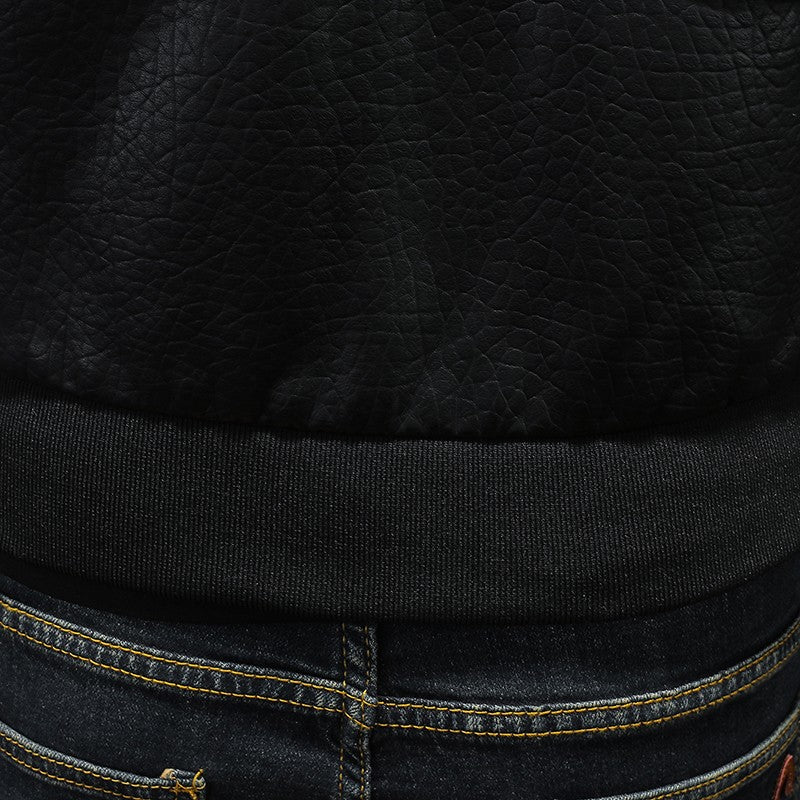 2024 New Men's Leather Coat Pilot Motorcycle Leather Coat Regular Thickened Large Leather Coats Embroidered Pocket Men Jacket