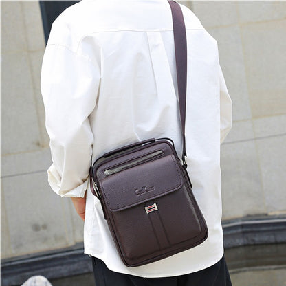 Genuine leather texture men's shoulder bag Crossbody bag Business bag men's bag large capacity computer handbag conference bag
