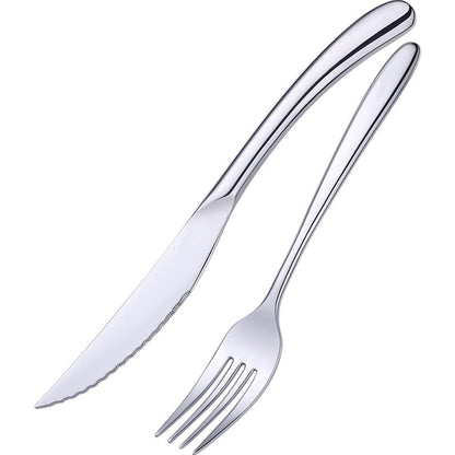Conjunto de Talheres de Luxo Clássico em Aço Inoxidável 316 Certificado LFGB Garfo Faca Concha para Bife Acessórios de Mesa para Casamento