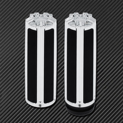 1'' Electronic Hand Grips Motorcycle 25mm Throttle Handle Bar Black/Chrome For Harley Softail FXDLS Breakout Touring FLHR Trike