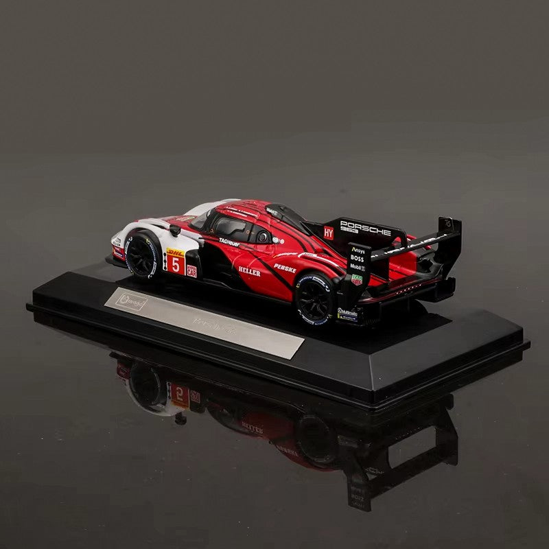 Bburago 1:43 Porsche 963 Modelo de Carro 24h Le Mans Miniatura de Liga Veículos de Brinquedo Diecast Voiture Coleção de Presente