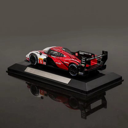 Bburago 1:43 Porsche 963 Modelo de Carro 24h Le Mans Miniatura de Liga Veículos de Brinquedo Diecast Voiture Coleção de Presente