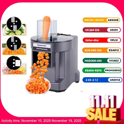 4-in-1 Electric Vegetable Chopper Automatic Food Processor Small Appliance for Cooking Heavy-Duty Meat Grinder for Home