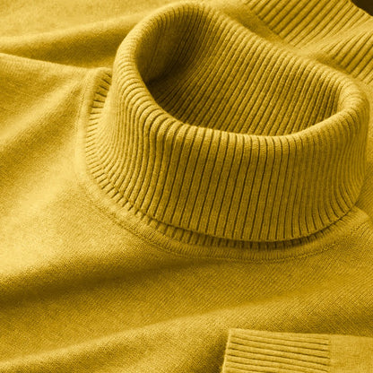 New Mens Knitted Sweaters Solid Color Turtleneck Breathable Pullovers Outdoor Warm Basic Streetwear Business Woolen Pullovers