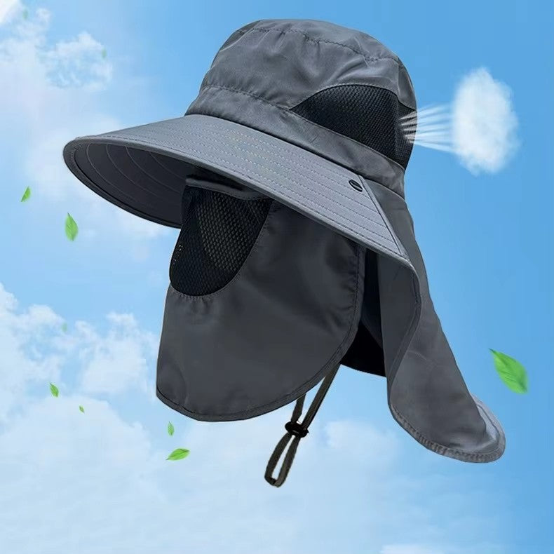 Outdoor UV Protection Bucket Hat – Sun Hat with Neck Flap for Hiking, Fishing & Camping