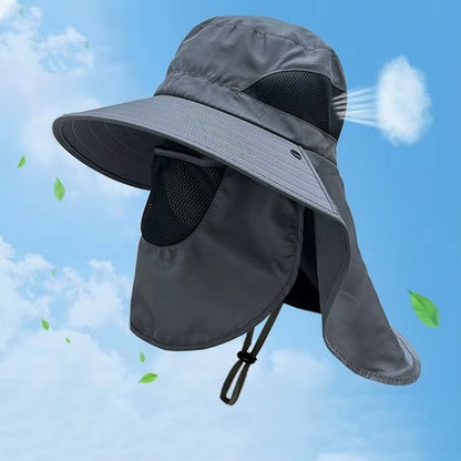 Outdoor UV Protection Bucket Hat – Sun Hat with Neck Flap for Hiking, Fishing & Camping