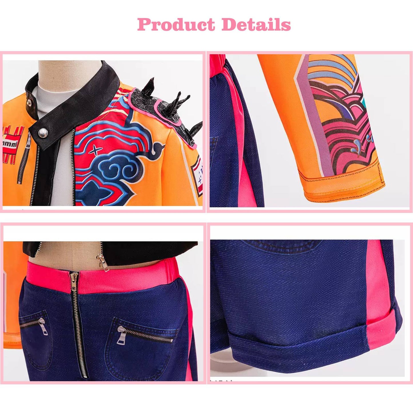 K-pop Hunters Cosplay Rumi Kpop Singer Hunt'trix Dress Up Girls Costumes k Pop Kids Party