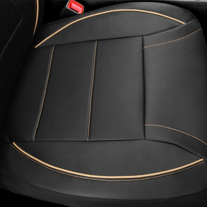 Capas de Couro Universais para Banco de Carro Vermelho Simples à Prova d'Água para 5 Assentos