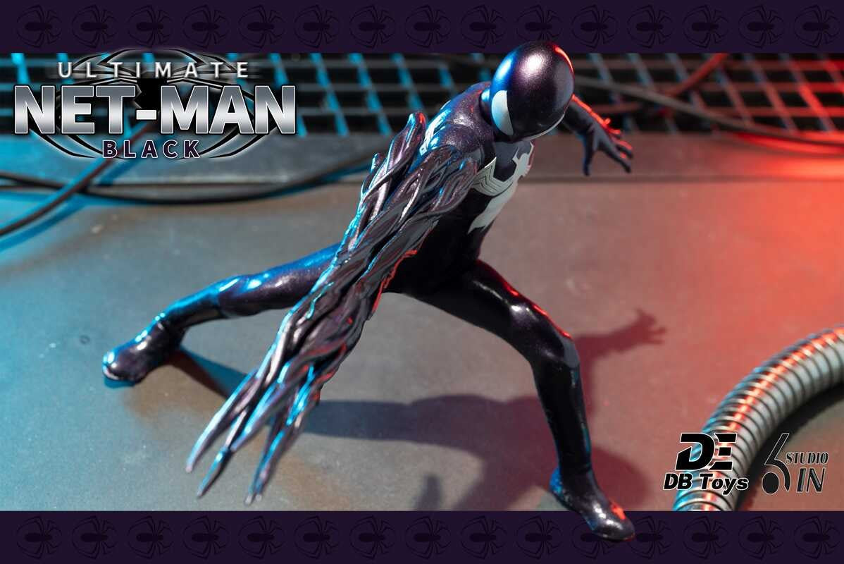 6in Studio 1/12 Ultimate Netman Red Ultimate Black Symbiote Action Figure Anime Toy em Estoque Original
