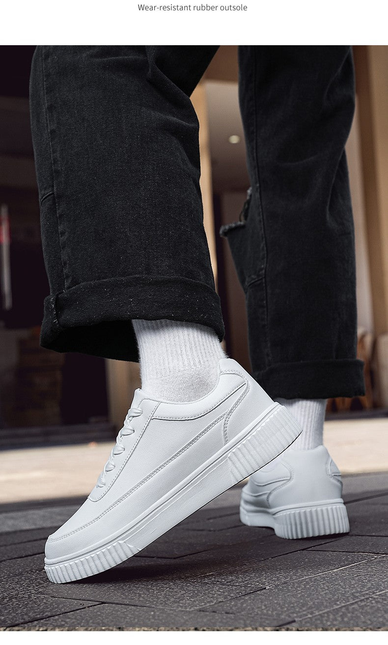Tênis Masculino Impermeável de Prancha Leve Outono Inverno Tênis Masculino Casual com Cadarço Macio para Esportes e Caminhada