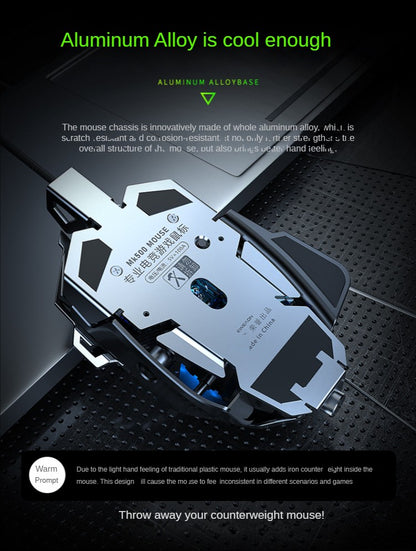 Hot Selling Mechanical Wired Gaming Mouse 9 Keys Macro Definition 12800DPI RGB Backlit Gaming Computer Mouse for Laptop Desktop