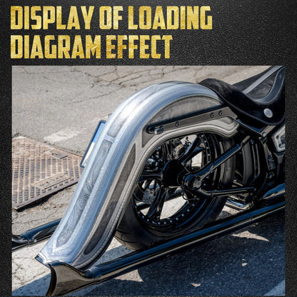Capa de para-lama traseiro estendido de 6" para motocicleta Harley Softail 1986-2017 Fat Boy Breakout Low Rider FLFB FXLR FLDE FLSB