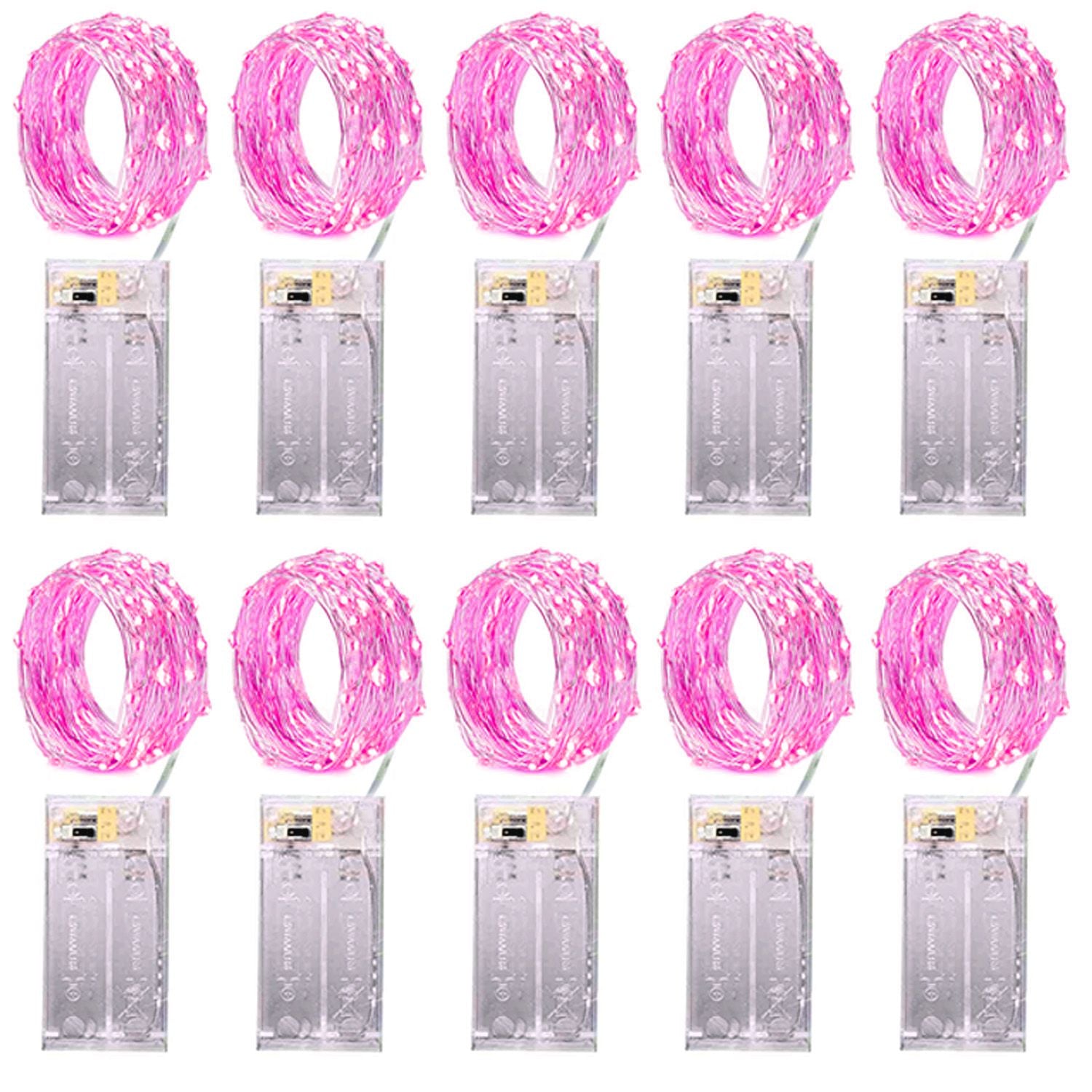 10pcs 2m 3M 5M 50led Copper Wire LED String lights Holiday lighting Fairy Garland For Christmas Tree Wedding Party Decoration