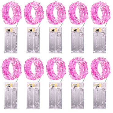 10pcs 2m 3M 5M 50led Copper Wire LED String lights Holiday lighting Fairy Garland For Christmas Tree Wedding Party Decoration