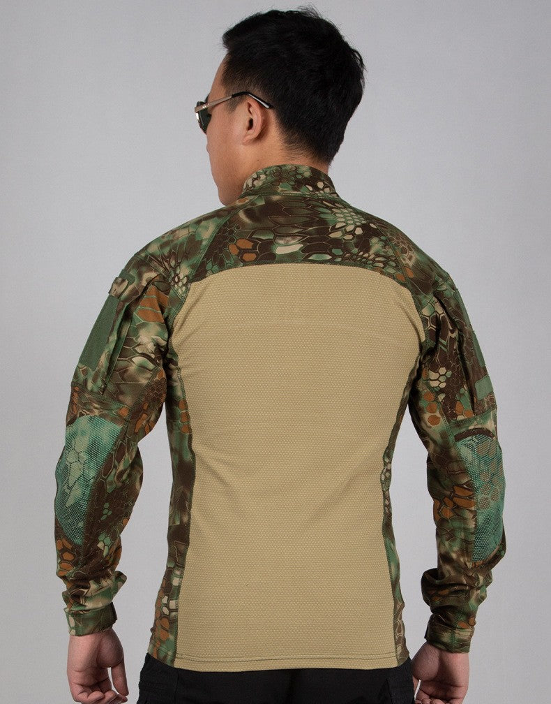 Men Outdoor New Tactical Camo Frog Shirts Wear Resistant Scratchproof Breathable T-shirt Climbing Combat Hunting Men Shirt