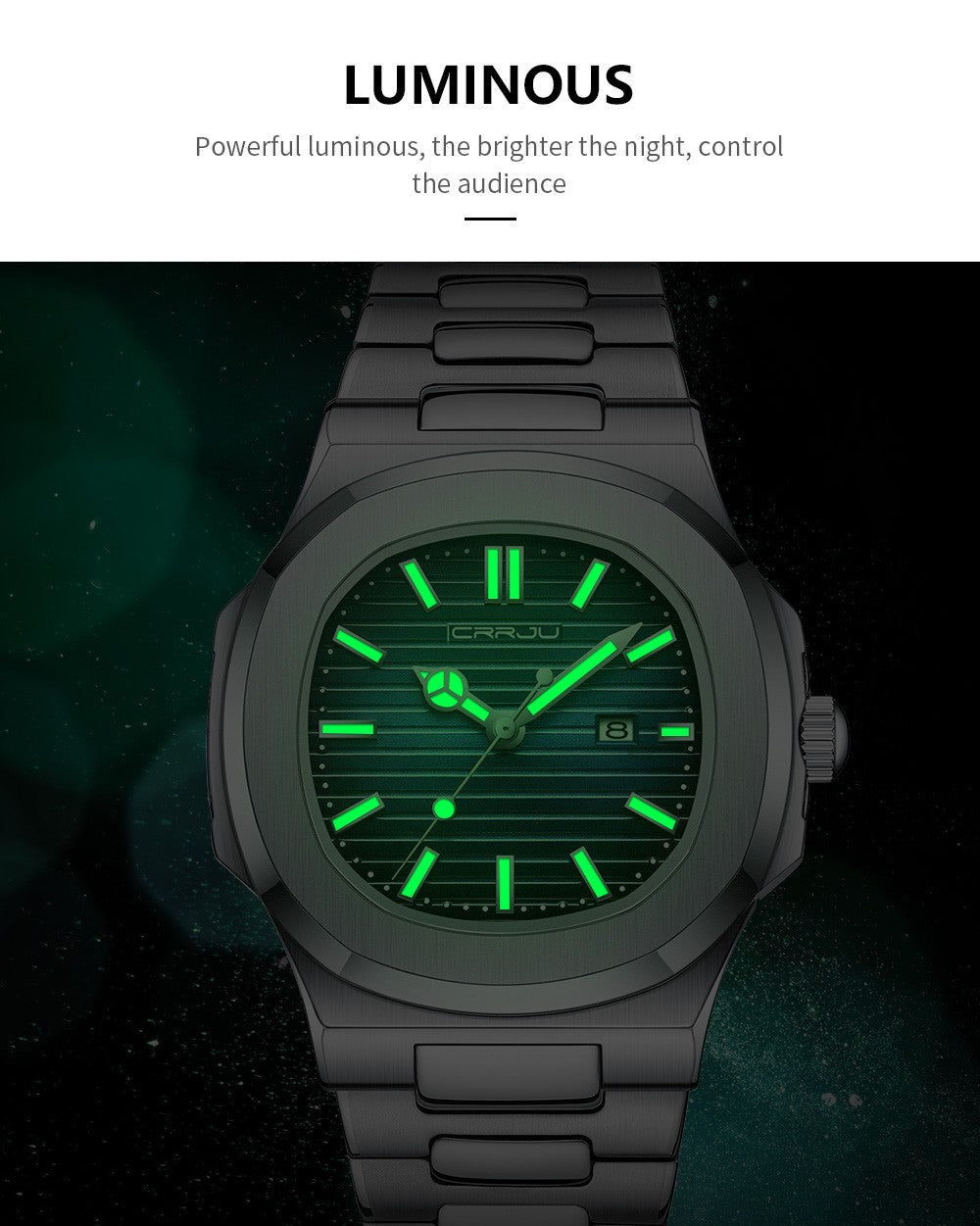 CRRJU  Men Watch 2024 Luxury Top Brand Quartz Watches Business Simple Ultra Thin Luminous Wristwatch Men's Clock Reloj Hombre