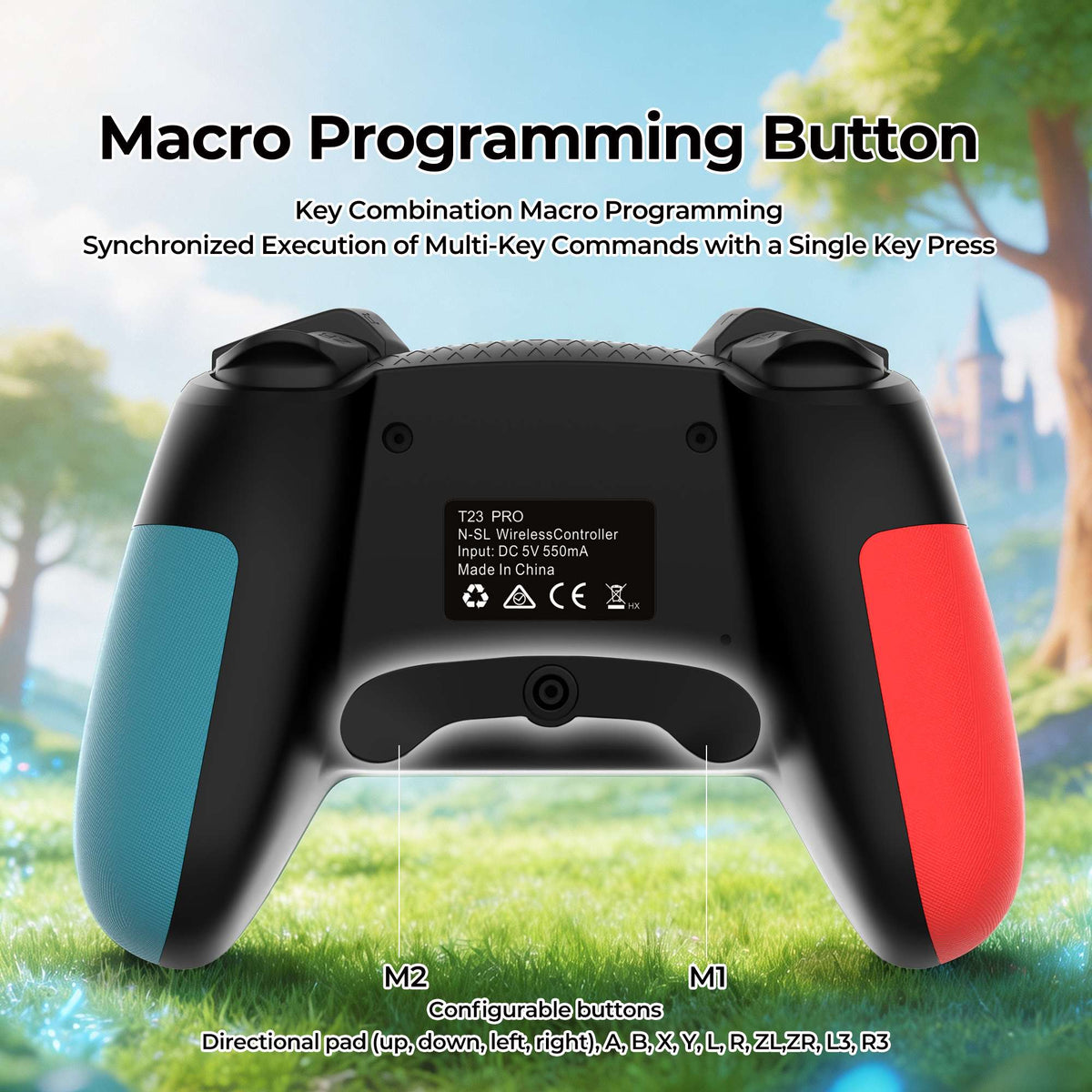 Wireless Buletooth Game Controller For Nintendo Switch/OLED/Lite, Switch Pro Gamepad with Turbo 6-Axis Gyro Dual Vibration
