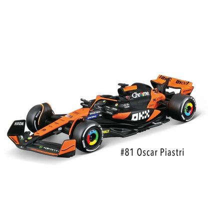 Bburago 1:43 Carro de Fórmula 1 McLaren Mercedes Ferrari SF25 Redbull Racing AlpineA525 Miniatura Colecionável de Metal Fundido Verstappen
