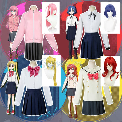 Yamada Ryo Kita Ikuyo Ijichi Nijika Gotoh Hitori Cosplay Costume BOCCHI THE ROCK! Adult Carnival Uniform Wig Anime Halloween