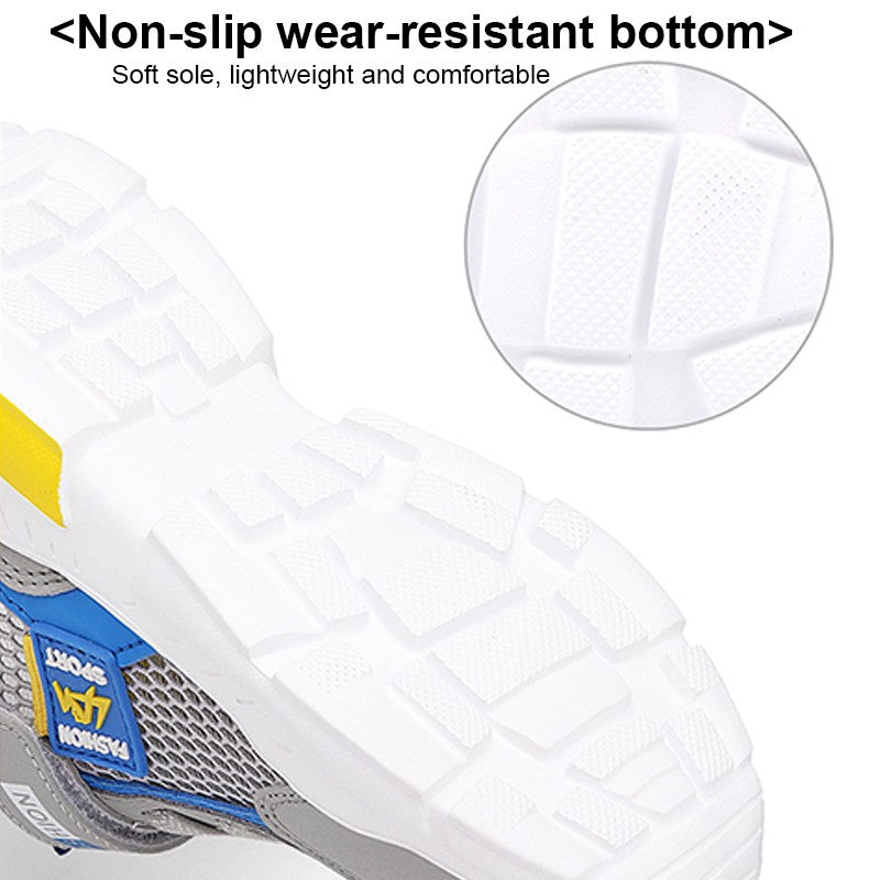 4 Color Kids' Breathable Mesh Sneakers Non-Slip School Sports Shoes for Boys Girls Lightweight Casual Walking Shoes