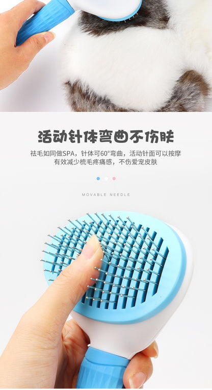 Self-cleaning Pet Hair Remove Comb Cat Slicker Brush Pet Hair Removal Comb For Cats Grooming Brushes Dog Combs Cat Accessories