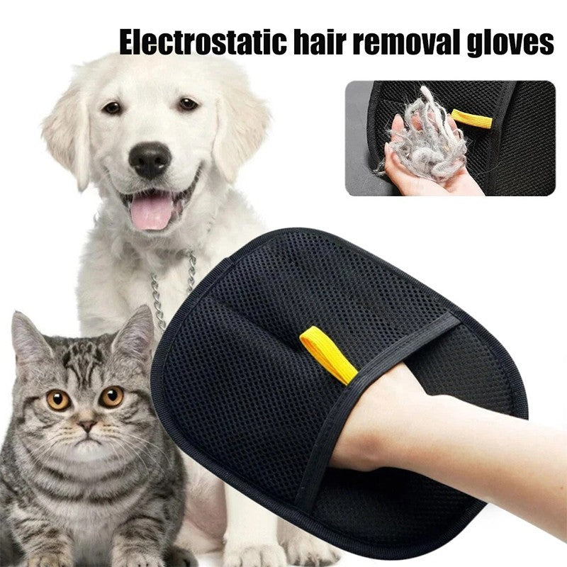 Luva Removedora de Pelos de Animais Luvas Eletrostáticas Dupla Face Reutilizáveis Laváveis Escova de Limpeza para Remover Pelos de Cães e Gatos
