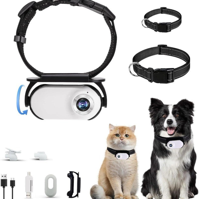 Câmera de Coleira para Animais de Estimação com Gravação de Vídeo Pequenas Câmeras de Ação Mini Câmera de Coleira Sem Fio para Cães Gatos Presente para Ambientes Internos e Externos