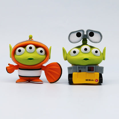 5 peças/conjunto Disney Toy Story Alien Crossover Series PVC Action Figure Estátua Anime Modelo Brinquedos Coleção Infantil Amuleto Presente de Natal