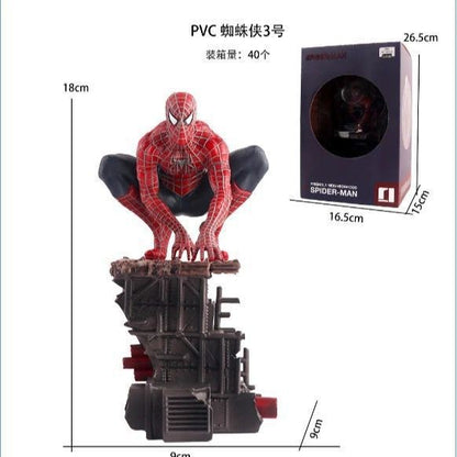 Boneco Homem-Aranha de 23cm, Estatueta de Anime Homem-Aranha, Modelo de PVC, Coleção, Estátua, Decoração de Mesa, Bonecas, Brinquedos Infantis, Presentes de Halloween