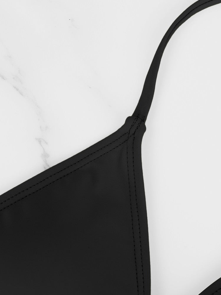 1Pc Women's Sexy Bikini Top Bra Swimsuit Summer Beach Style Solid Color Hanging Neck Bareback Strap Bikini Swimsuit Bra Swimsuit