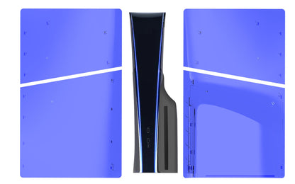 Yoteen Transparent Case for PS5 Slim Replacement Shell DIY Faceplate Clear Blue for PS5 Slim Disc & Digital Edition