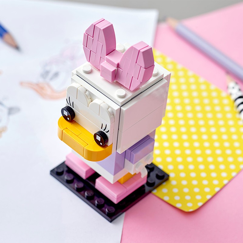 Lego Bloco Fangtouzi Série 40476 Margarida Pato Brinquedo de Montar Quebra-Cabeça Infantil Presente