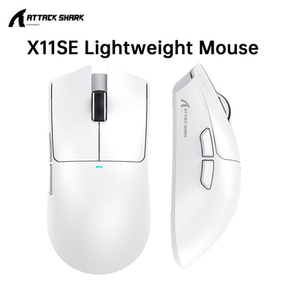 ATTACK SHARK X11 SE Wireless Gaming Mouse 22000 DPI,PixArt PAW3311 Sensor,BT/2.4G/Wired,59g Lightweight,2000W Clicks