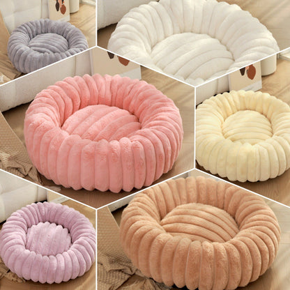 Cama Redonda para Cães Grandes, Cama Sofá Quente de Inverno Lavável para Gatos e Cães Grandes Disponível para Todas as Estações