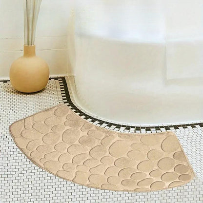 Tapete de banheiro curvo espessado para chuveiro, tapete absorvente para porta, tapete antiderrapante para vaso sanitário, tapete de entrada resistente à sujeira