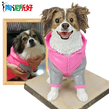 Estatuetas personalizadas de pets cabeçudos feitas à mão, Bonecos de argila 3D personalizados a partir da sua foto, Design de modelos de cães e gatos