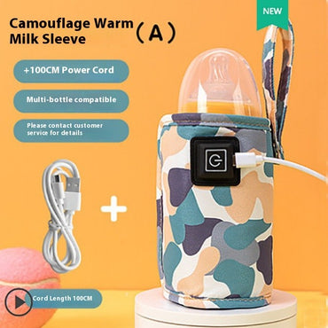 Cartoon Warm Milk Cover Three-level Heating Constant Temperature Bottle Cover Portable Universal Baby Bottle Insulation Cover