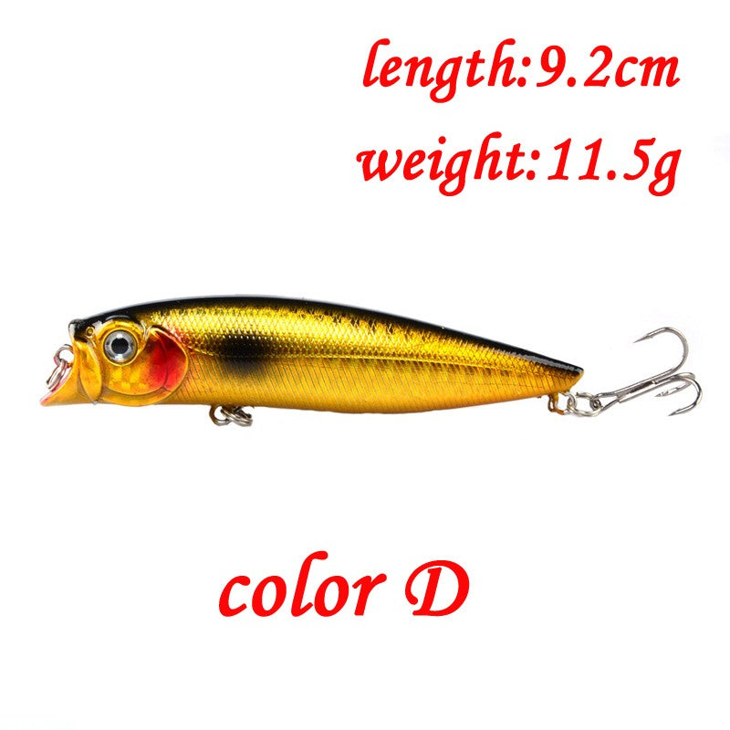 POETRYYI 1pc Isca de Pesca Artificial Popper 9cm/11g Popper de Superfície 17 Cores Isca Rígida Wobblers de Plástico Acessórios de Pesca