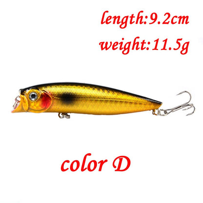 POETRYYI 1pc Isca de Pesca Artificial Popper 9cm/11g Popper de Superfície 17 Cores Isca Rígida Wobblers de Plástico Acessórios de Pesca