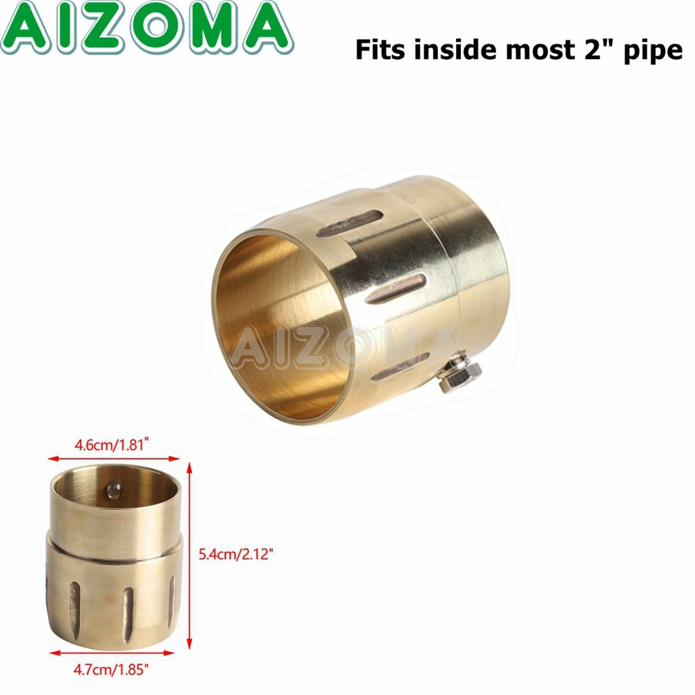 Universal 1-3/4" or 1.75" 2" 2.25" 2.5" Brass Exhaust Tips For Harley Chopper Bobber Sportster 883 1200 Muffler Pipe Plug Tube