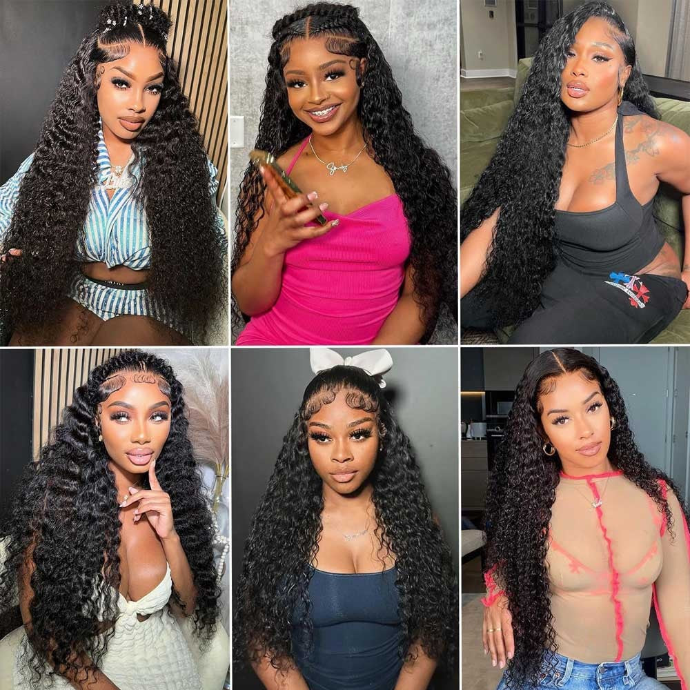 Brazilian Virgin Deep Wave Bundles 100% Unprocessed Deep Curly Human Hair 1 3 4Bundles Grade Deep Wave Human Hair Natural Color