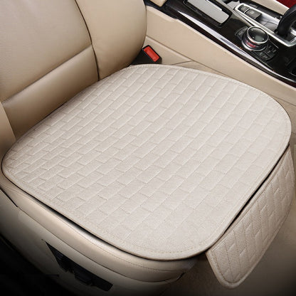 New Universal Size Anti-slip Car Seat Cover Car Seat Front Seat Protector Cushion Linen Fabric Car Accessories No Backrest