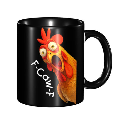 Funny F-Caw-F Chicken FCAWF Mug Fun Tea Cup Gift For Women Men