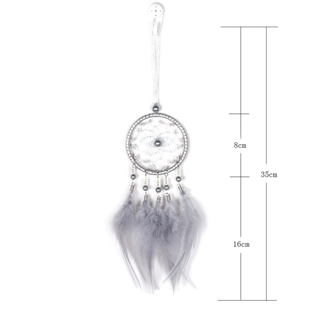 Mini Dream Catcher Car Pendant Accessory Interior for Girls Feather Mirror Hanging Pendant Home Decor Lucky Car Ornament Girls
