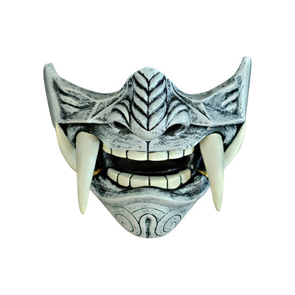 Japanese Samurai Oni Demon Mask Cosplay Horror Prajna Hannya Evil Killer Thicken Plastic Masks Halloween Party Costume Props